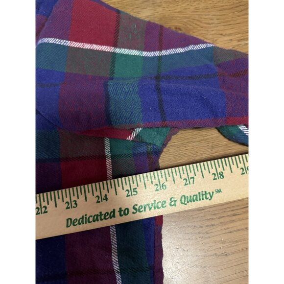 Saddle King Western Men Size Neck 2XL 18 1/2 Flannel Shirt Pearl Snap USA VTG - Picture 7 of 9